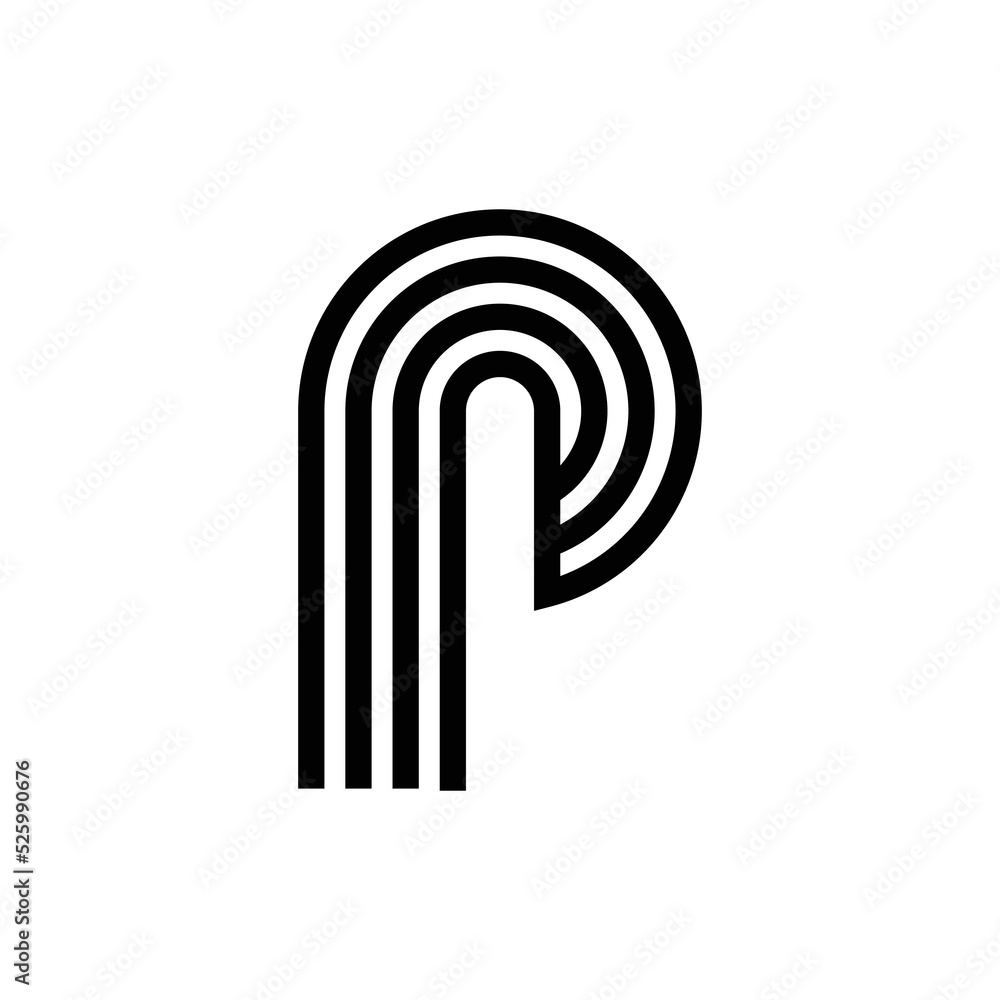 modern letter P monogram logo design modern letter P monogram logo design