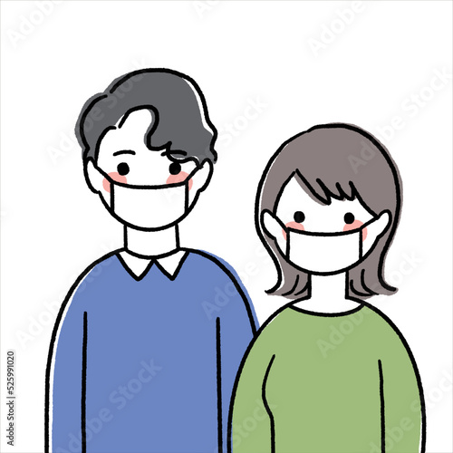 マスクをしている人たち　感染対策
