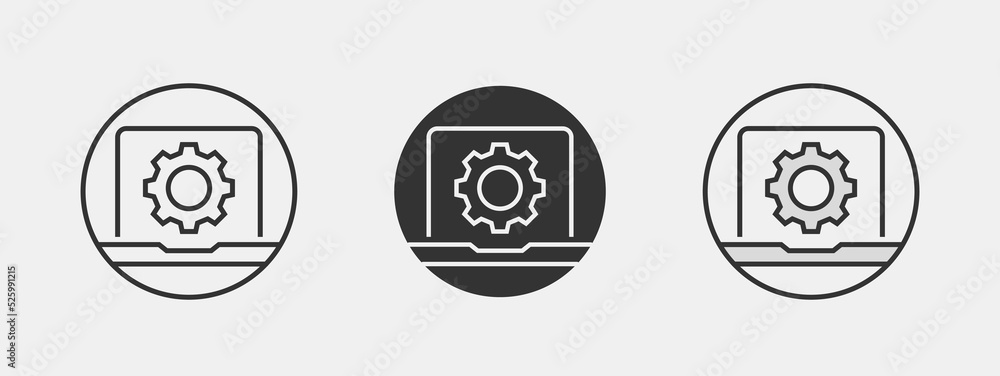 Web development icon. Programming, setting, website logo template. Vector illustration. Web development icon. Programming, setting, website logo template. Vector illustration.