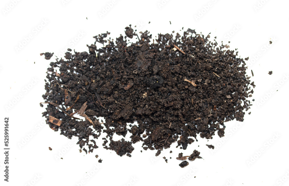 Dirty spots of earth on a white background. The paper is dirty. Dirty spots of earth on a white background. The paper is dirty.