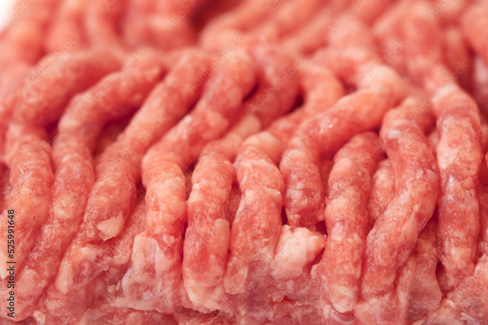 Minced meat as background on white. Minced meat as background on white.