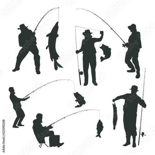 Silhouette of a fisherman