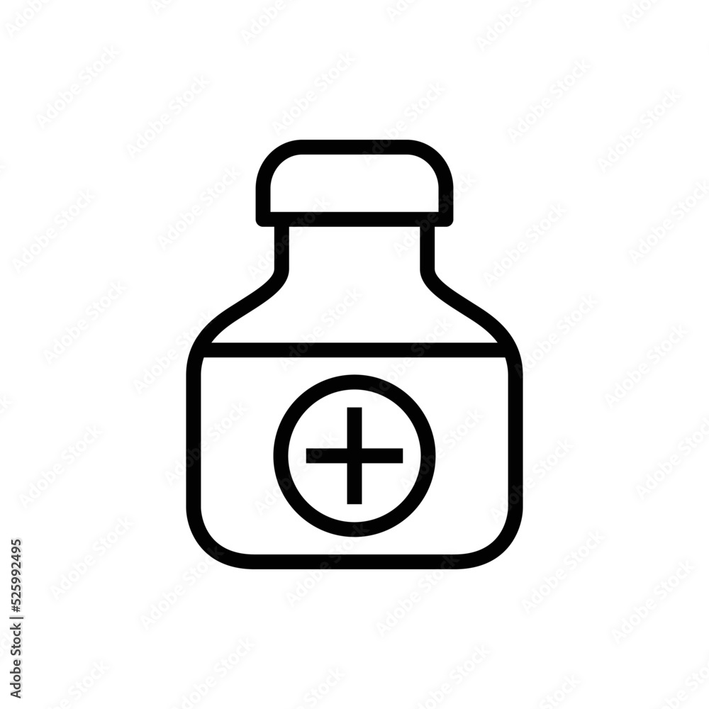 Medicine bottle icon vector graphic illustration Medicine bottle icon vector graphic illustration