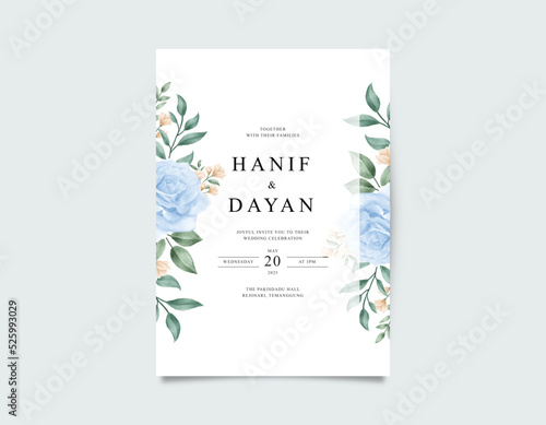 Beautiful wedding invitations with watercolor florals