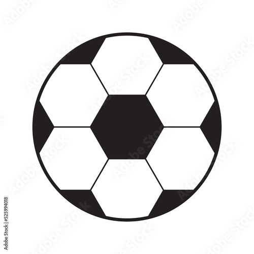 Soccer ball with hexagonal pattern