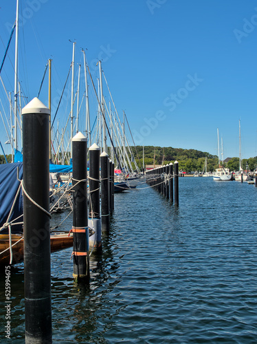 Boats in harbor for yachts