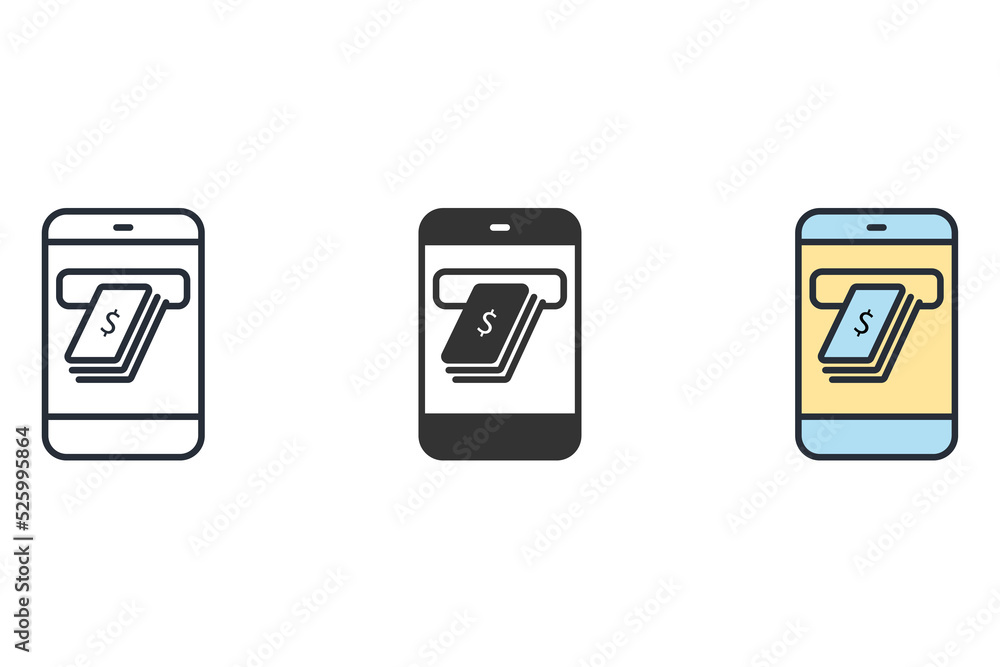 banking apps icons symbol vector elements for infographic web banking apps icons symbol vector elements for infographic web