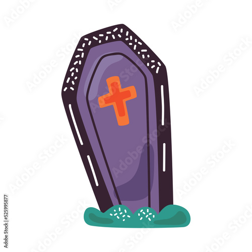 halloween purple coffin