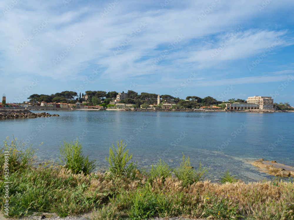 Bandol, France - May 16th 2022: View from the cape towards Ile de Bendor