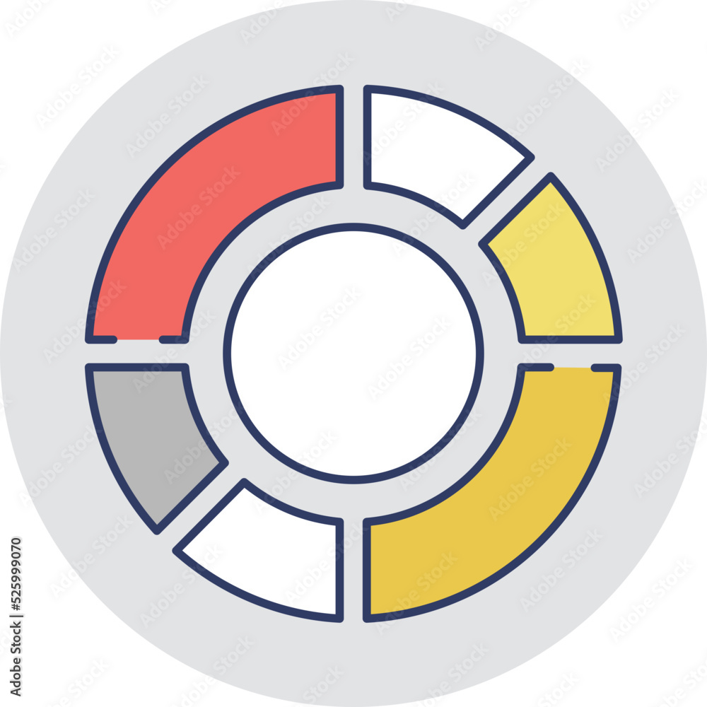 Donut Chart Vector Icon Donut Chart Vector Icon