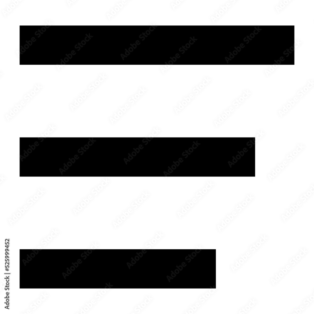 Horizontal Graph Vector Icon Horizontal Graph Vector Icon