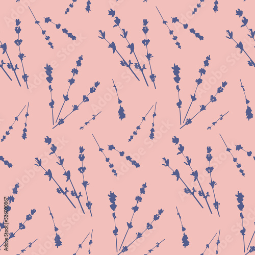 Pink purple lavender for textile design seamless pattern