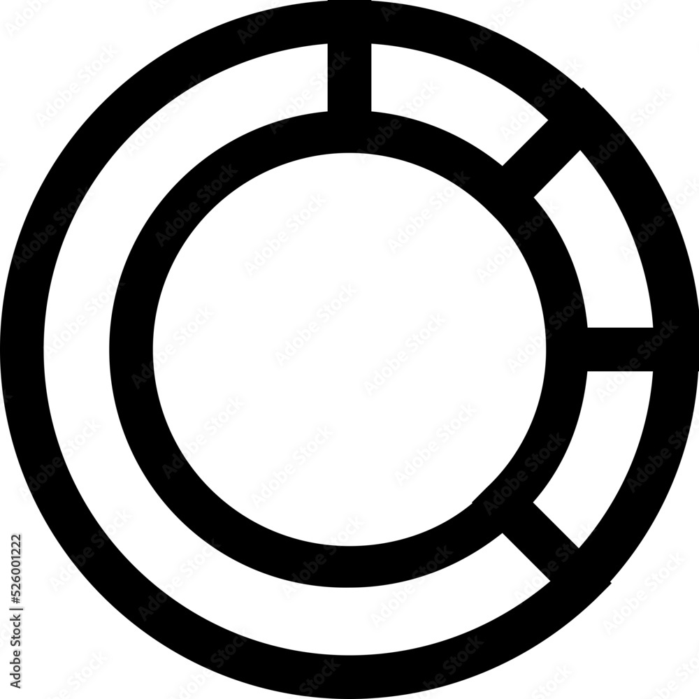 Donut Chart Vector Icon Donut Chart Vector Icon