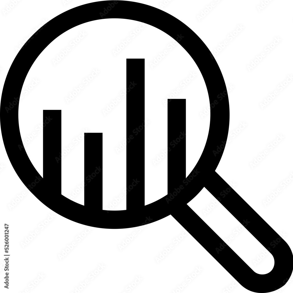Search Graph Vector Icon Search Graph Vector Icon