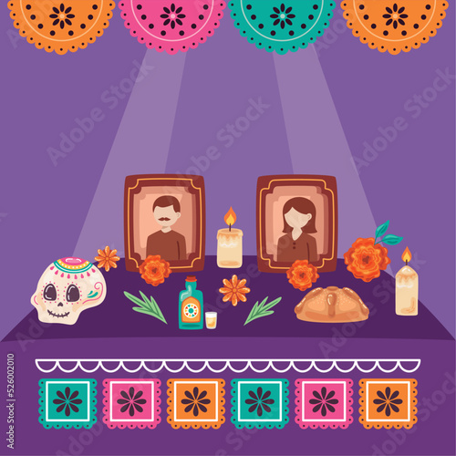 dia de los muertos religious altar