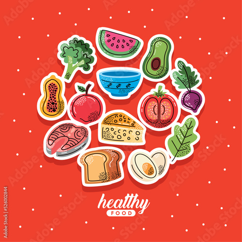 healthy food lettering