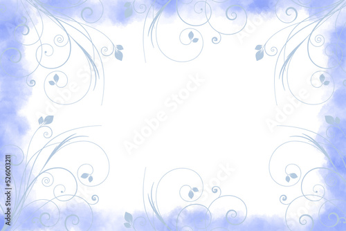 Floral Watercolor Border Background, Watercolor Floral Background