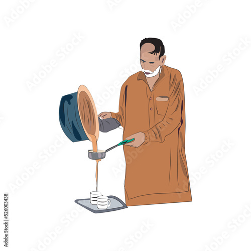 Chaiwala meaning tea seller poster, background, banner, chai or tea poster, vector illustration.