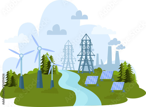Renewable And Nonrenewable Resources Flat Composition
