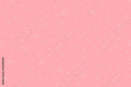 Seamless pattern on the theme of ice cream.