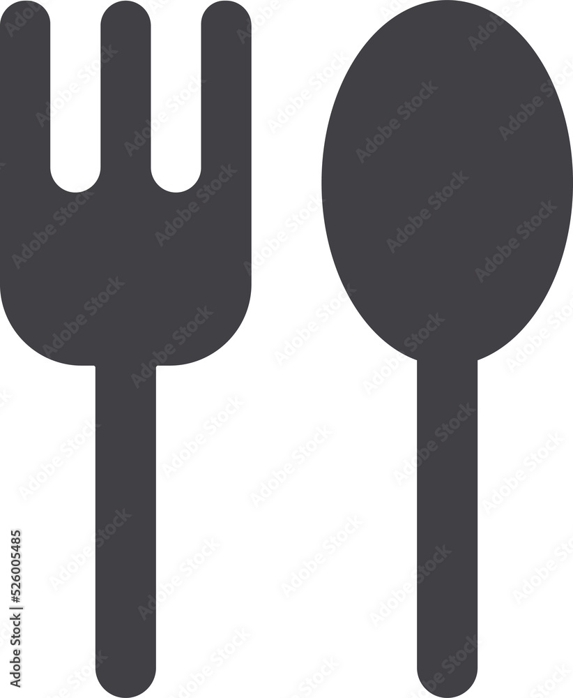 Fork and spoon icon. Fork and spoon icon.