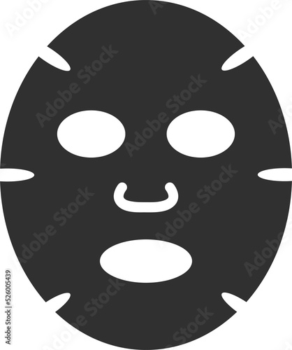 Facial mask flat design icon.