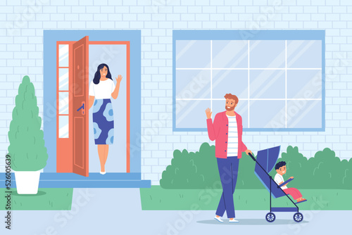 Leaving House Illustration