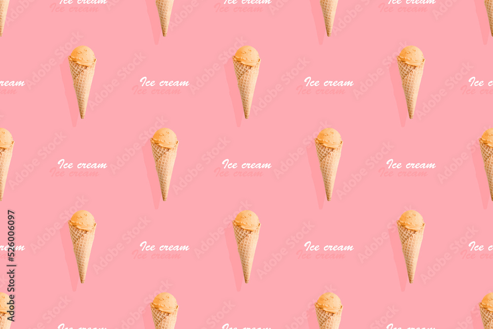 Seamless pattern on the theme of ice cream. Seamless pattern on the theme of ice cream.