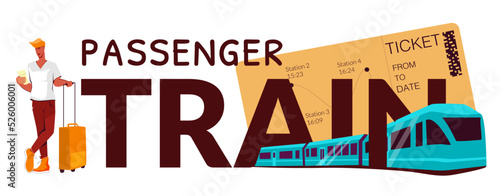 Passenger Train Flat Text