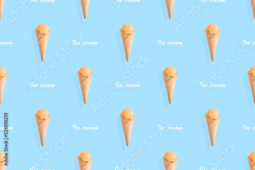 Seamless pattern on the theme of ice cream.