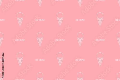 Seamless pattern on the theme of ice cream.