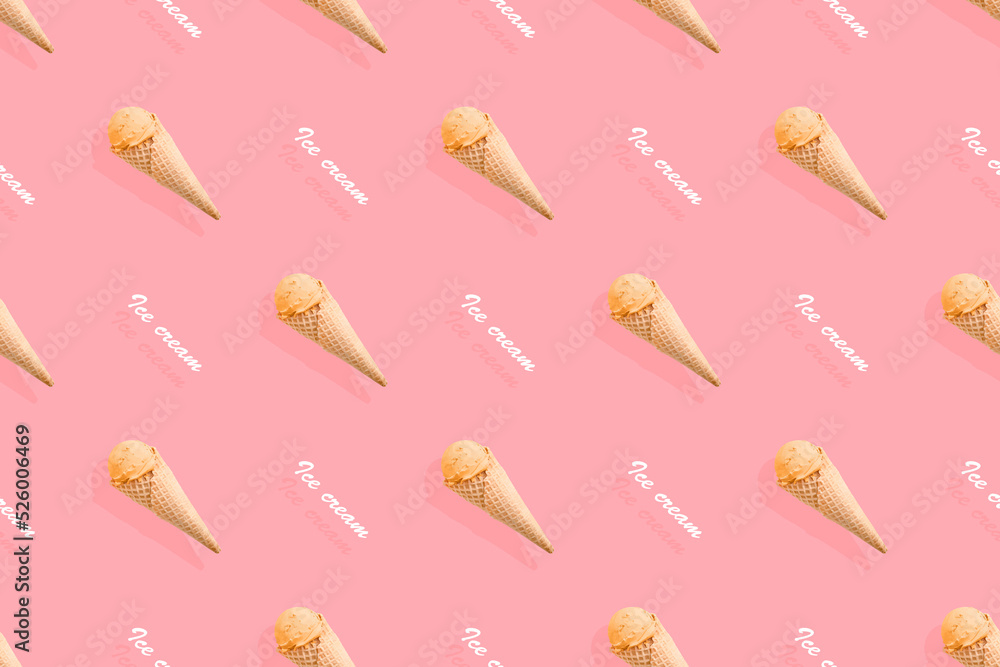 Seamless pattern on the theme of ice cream. Seamless pattern on the theme of ice cream.