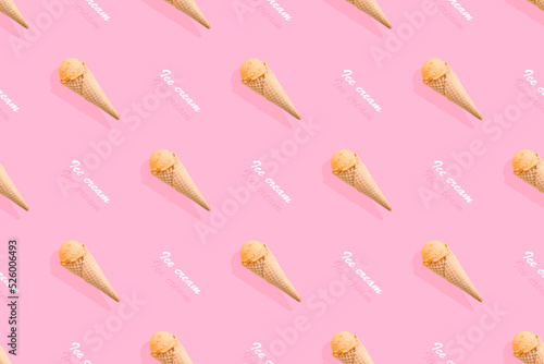 Seamless pattern on the theme of ice cream.