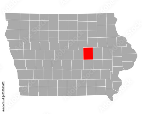 Karte von Tama in Iowa