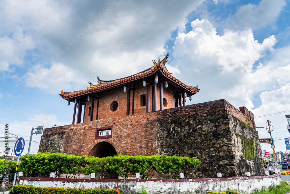 Building view of Hengchun ancient city gate (South Gate) in Pingtung, Taiwan, The city gate is one of the best preserved in Taiwan.