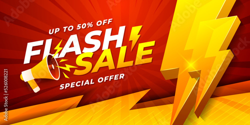 Flash Sale Shopping Poster or Banner Background