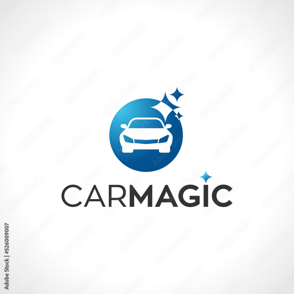 car magic logo template illustration car magic logo template illustration