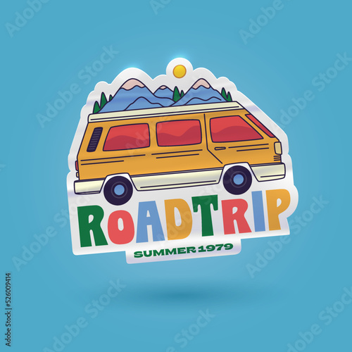 Outdoors Vector Retro Sticker