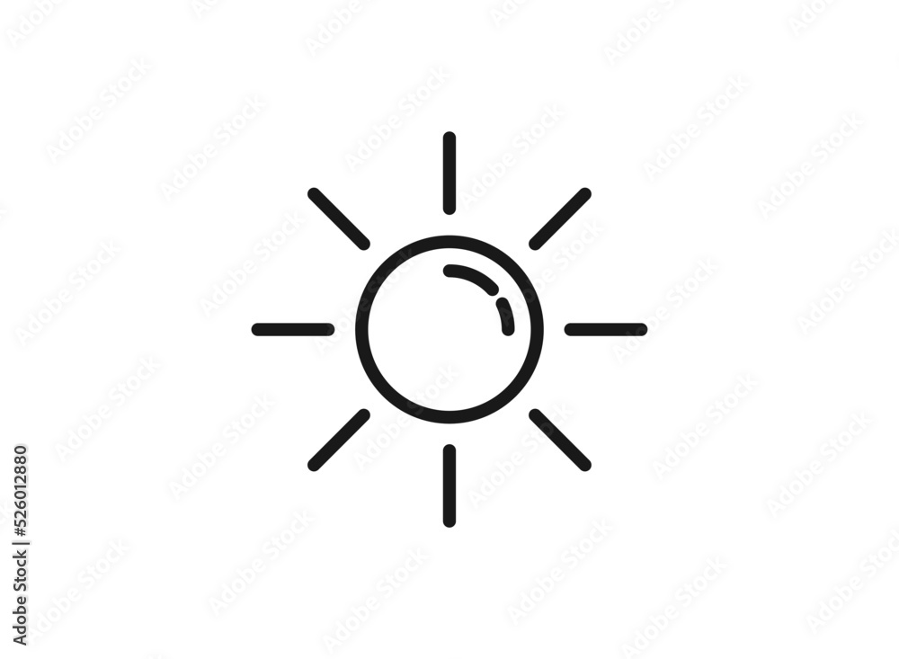 Sun vector border icon. This icon use for admin panels, website, interfaces, mobile apps. Sun vector border icon. This icon use for admin panels, website, interfaces, mobile apps.