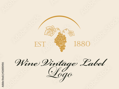 luxury impressive wine champagne vector label logo
