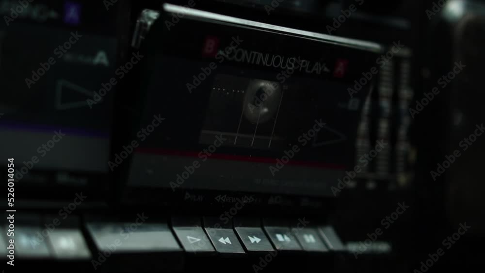 Stopping and Ejecting Audio Cassette Tape From Vintage 1980's Boombox