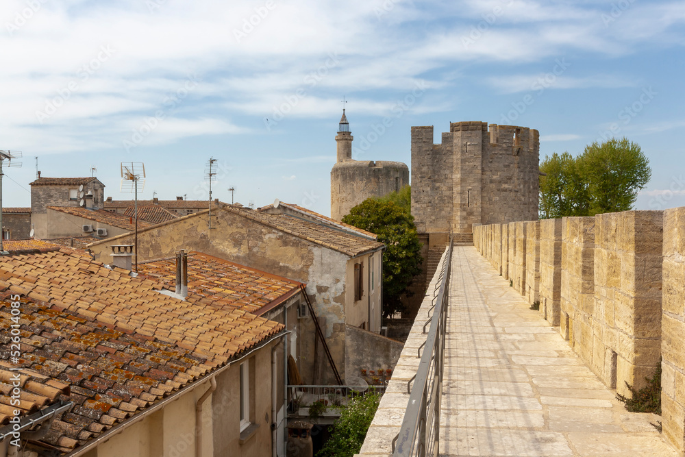 Obraz premium View of the Ancient city of Aigues-Mortes in Camargue, France