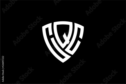 CQC creative letter shield logo design vector icon illustration photo