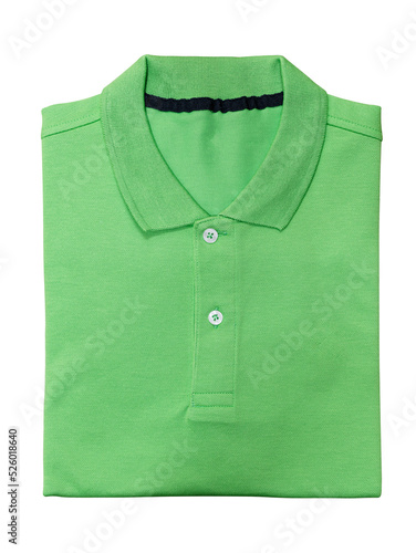 Mockup green color T-Shirt isolated on white background with clipping path © Ratchapon