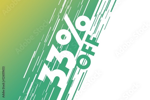 33 thirty-three Percent off price sale discount. tag business