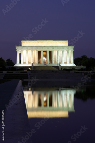 Lincoln memorial at dusk, Washington D.C., USA