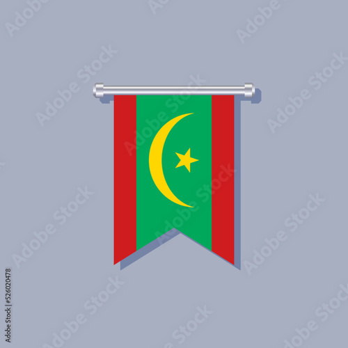 Free Download Illustration of Mauritania flag Template - GFXLoad
