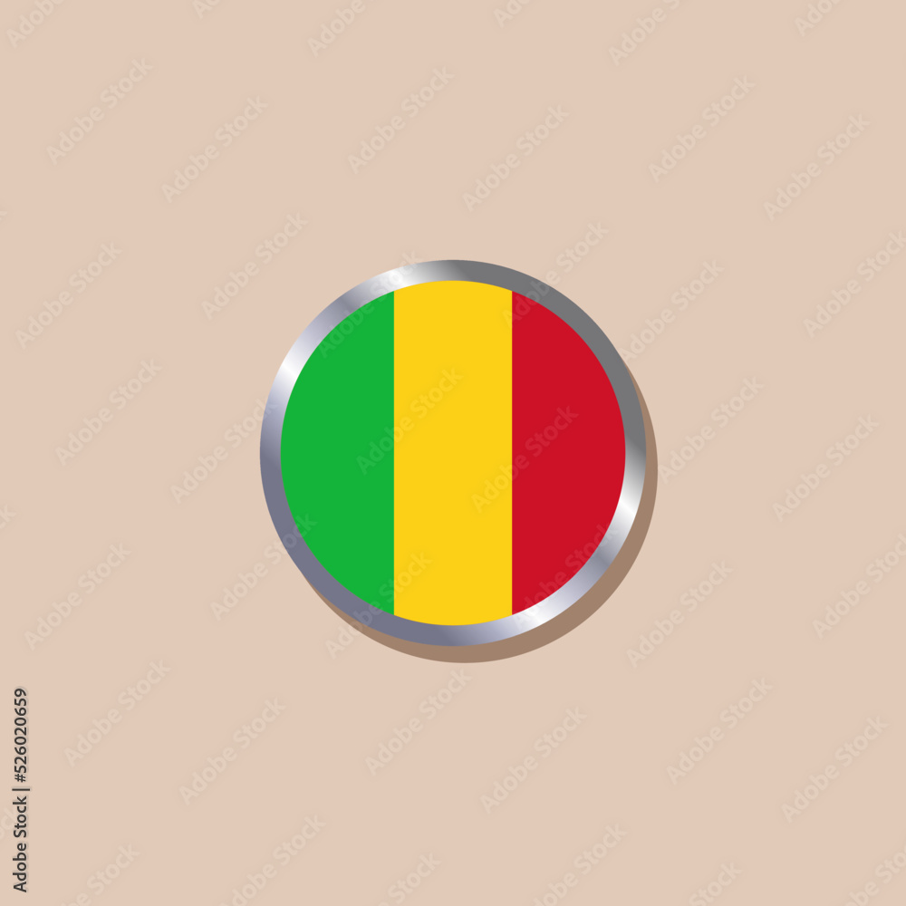 Fototapeta premium Illustration of Mali flag Template