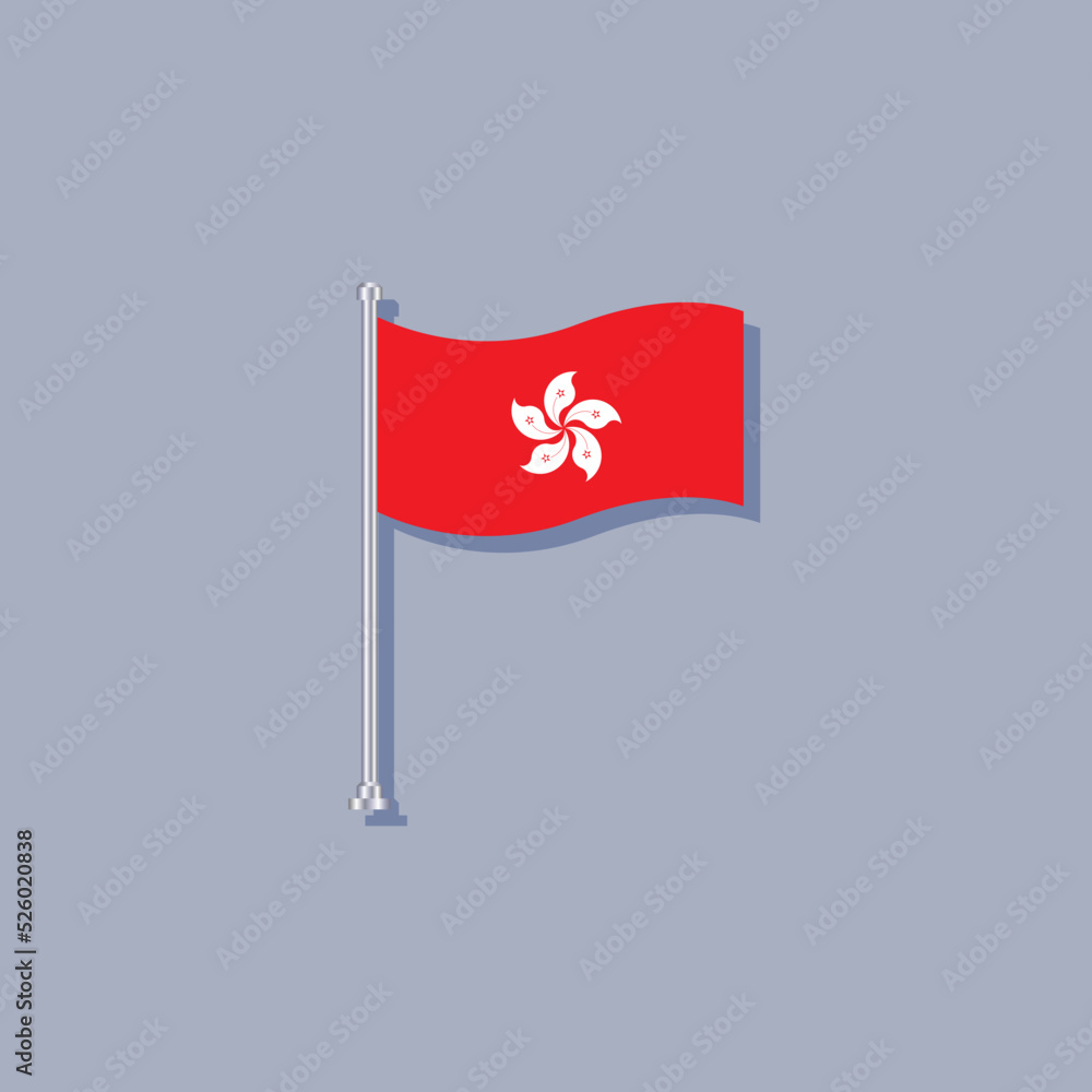 Illustration of Hong Kong flag Template Illustration of Hong Kong flag Template