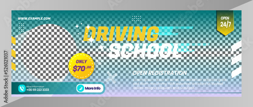 Driving School Courses Banner Template for Social Media